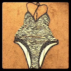 Animal print one piece
